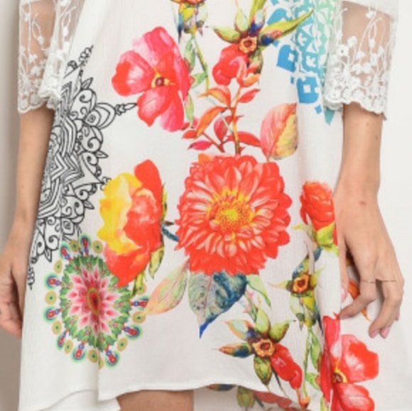 Melissa Cold Shoulder Scoop Neck Floral Dress HP - Picture 4 of 7